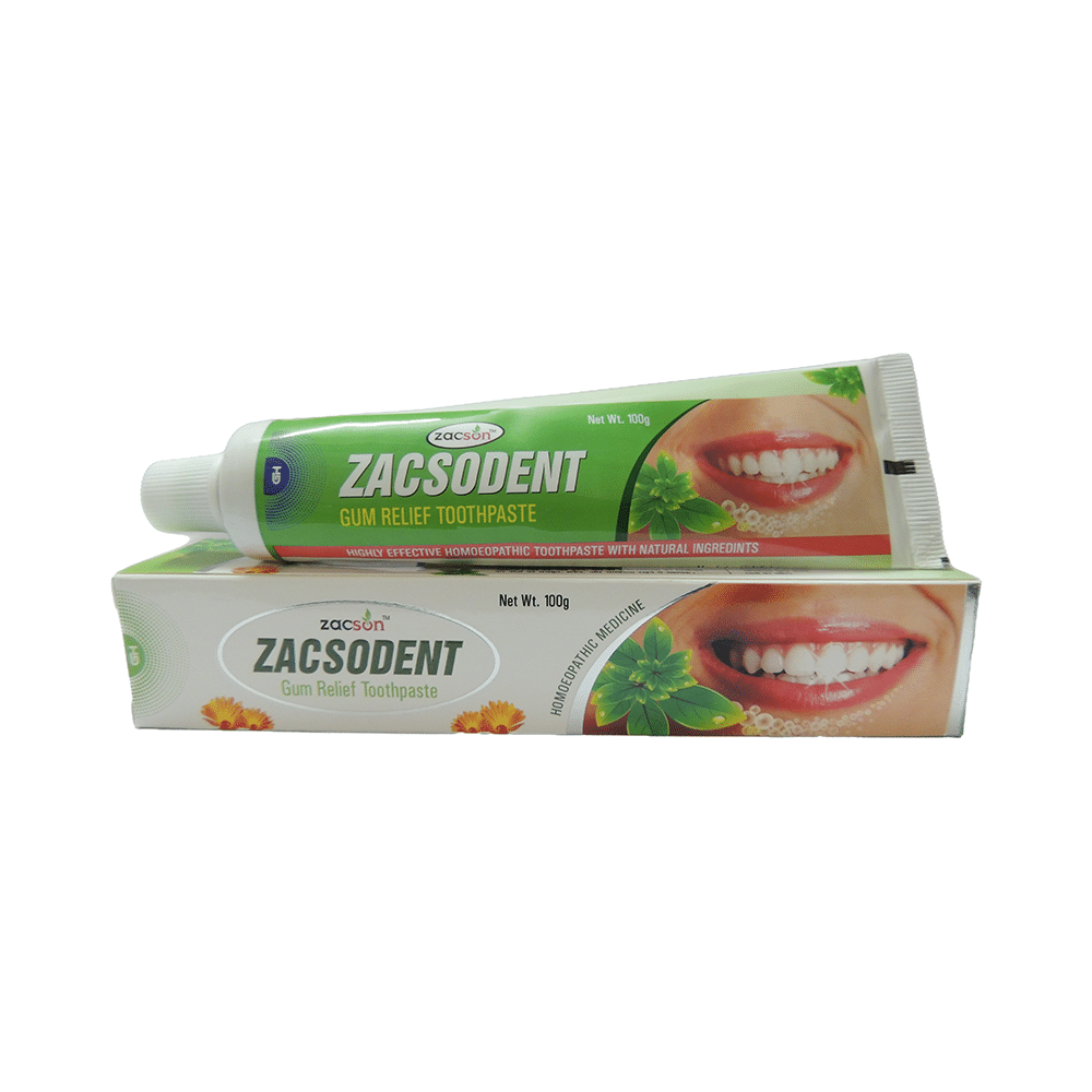Zacson Zacsodent Gum Relief Toothpaste Homeopathic medicine for Mouth, Gums & Teeth, Homeopathic medicine for Bad Breath, Homeopathic medicine for Toothache & Cavities image