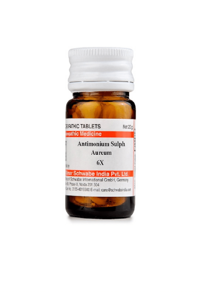 Dr Willmar Schwabe India Antimonium Sulph Aureum Trituration Tablet 6X