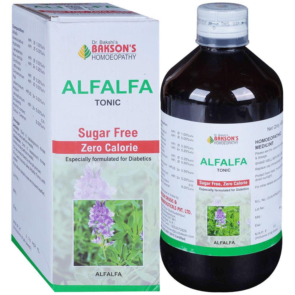 Bakson's Homeopathy Alfalfa Tonic Sugar Free Bakson's Homeopathy Alfalfa Tonic Sugar Free