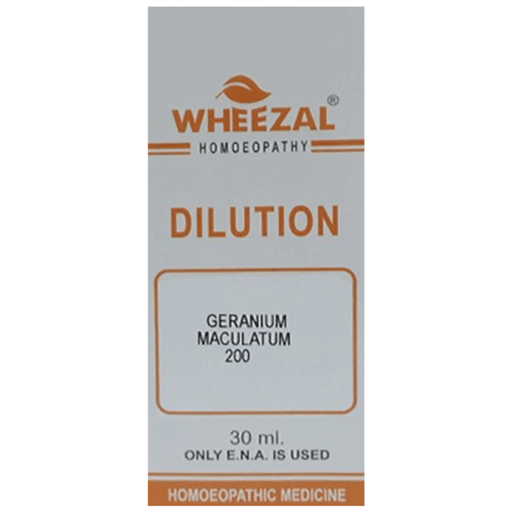 Wheezal Geranium Mac. Dilution 200 Wheezal Geranium Mac. Dilution 200