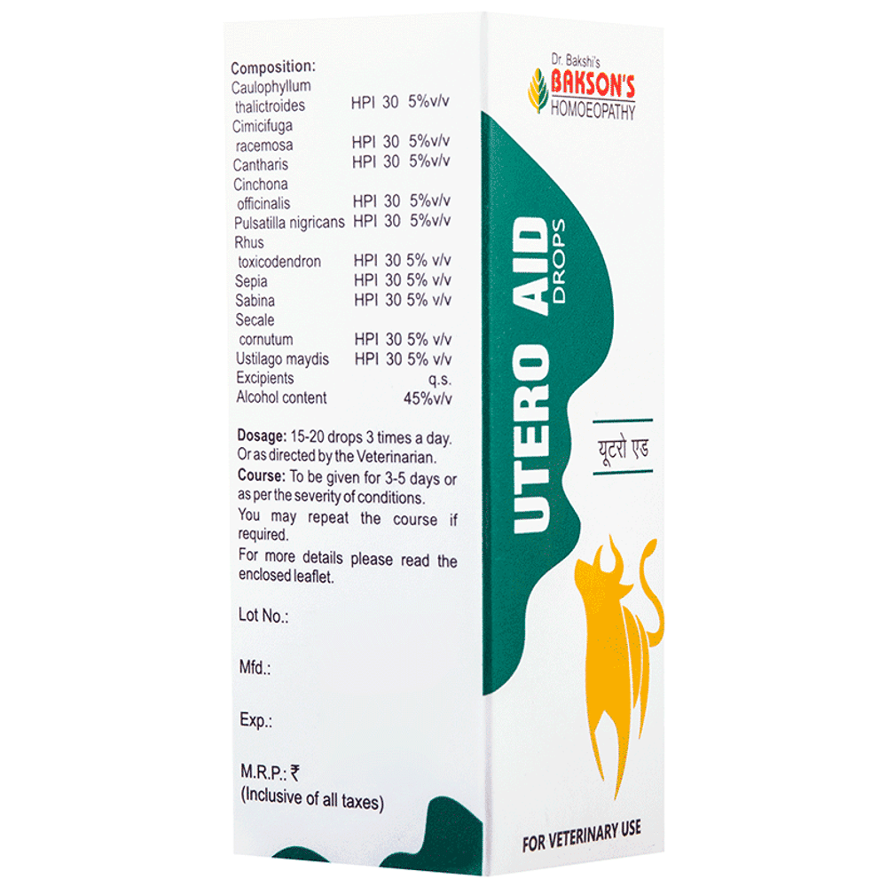Bakson's Homeopathy Utero Aid Drop Bakson's Homeopathy Utero Aid Drop
