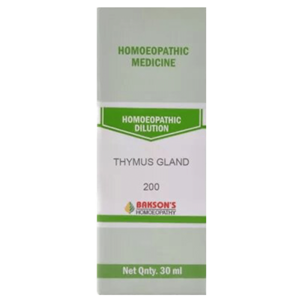 Bakson's Homeopathy Thymus Gland Dilution 200 Bakson's Homeopathy Thymus Gland Dilution 200