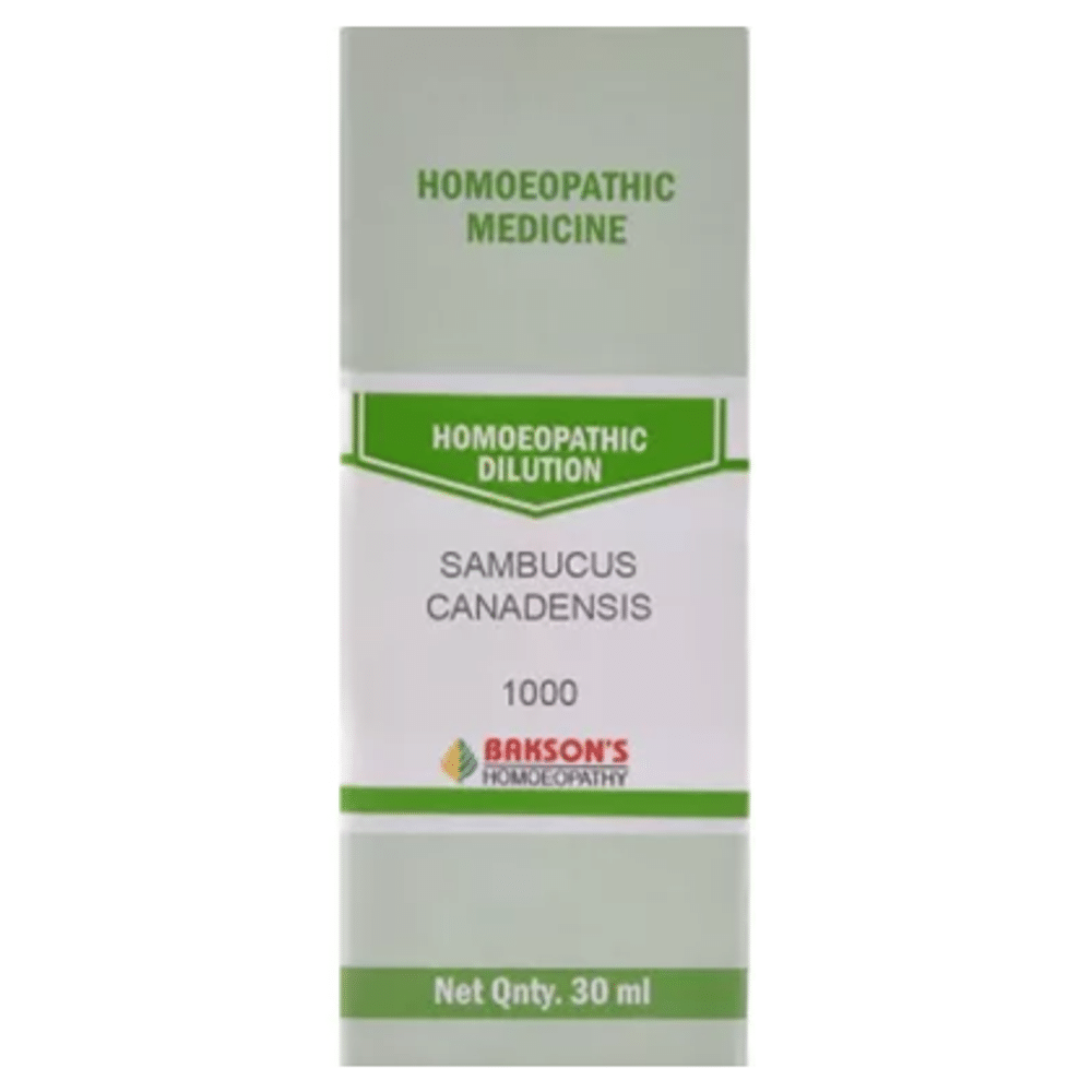 Bakson's Homeopathy Sambucus Canadensis Dilution 1000 CH Bakson's Homeopathy Sambucus Canadensis Dilution 1000 CH
