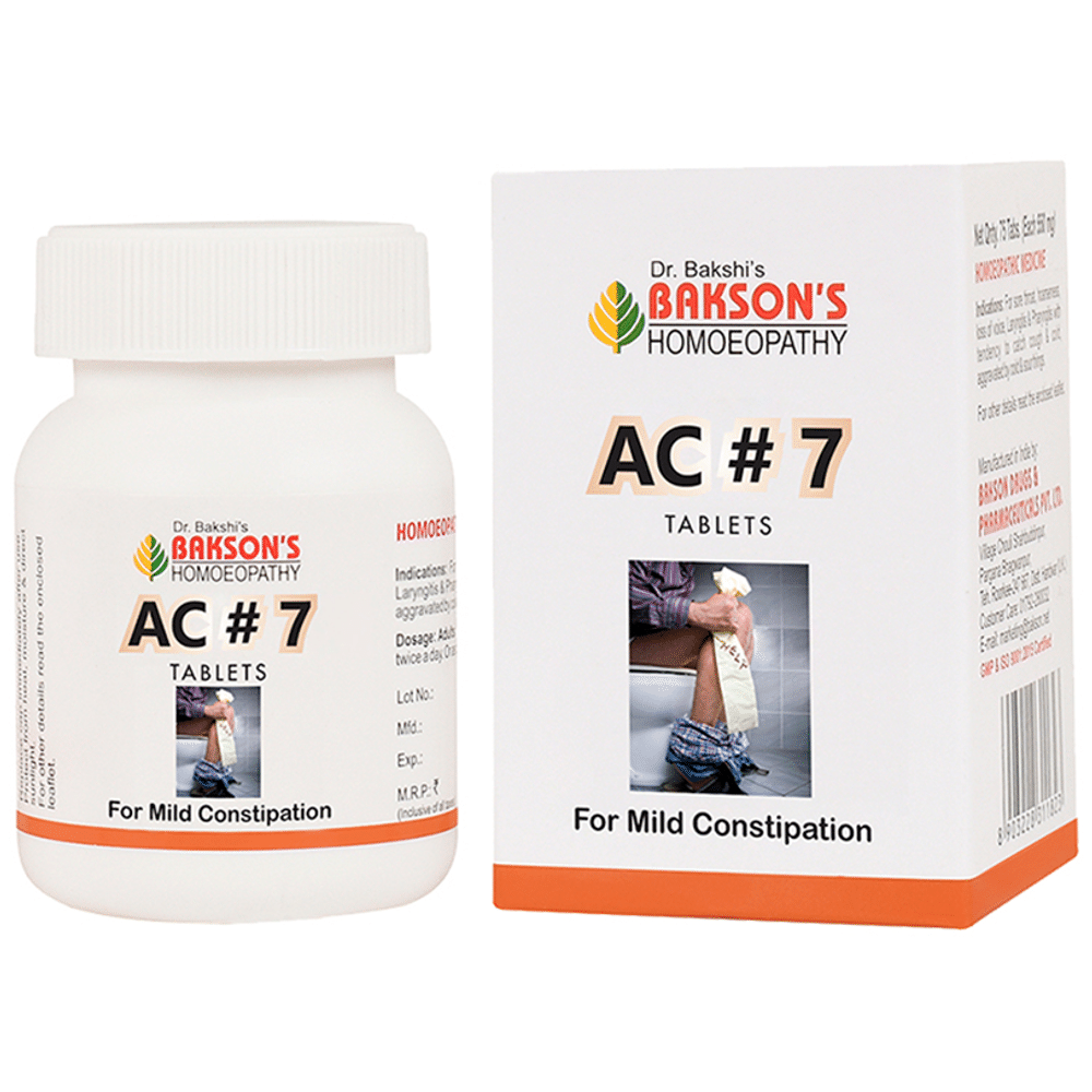 Bakson's Homeopathy AC#7 Tablet Bakson's Homeopathy AC#7 Tablet