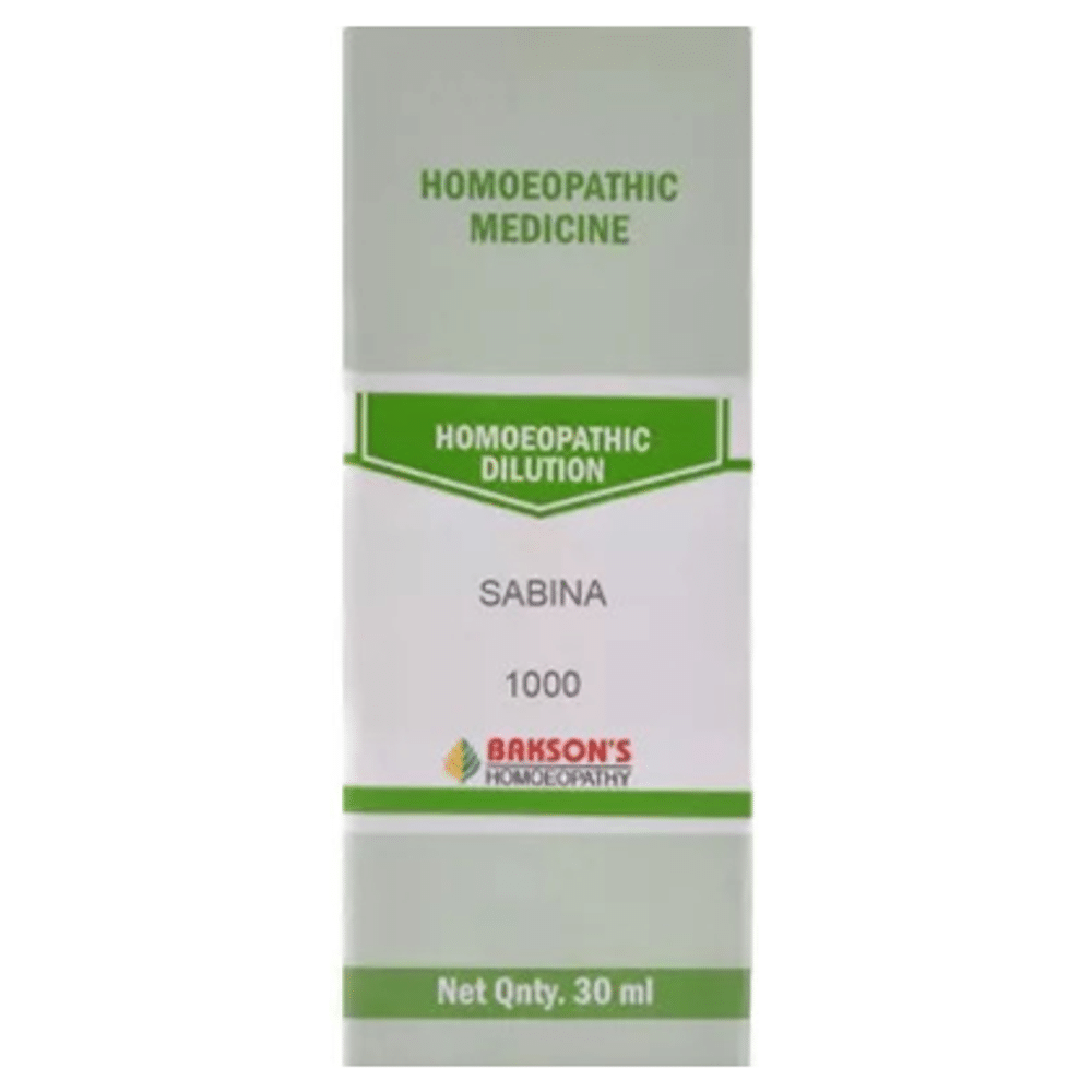 Bakson's Homeopathy Sabina Dilution 1000 CH Bakson's Homeopathy Sabina Dilution 1000 CH