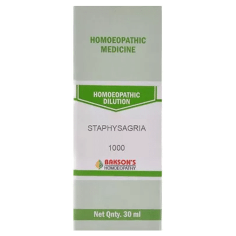 Bakson's Homeopathy Staphysagria Dilution 1000 CH Bakson's Homeopathy Staphysagria Dilution 1000 CH