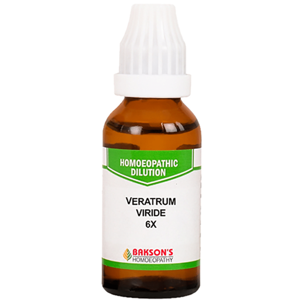 Bakson's Homeopathy Veratrum Viride Dilution 6X Bakson's Homeopathy Veratrum Viride Dilution 6X