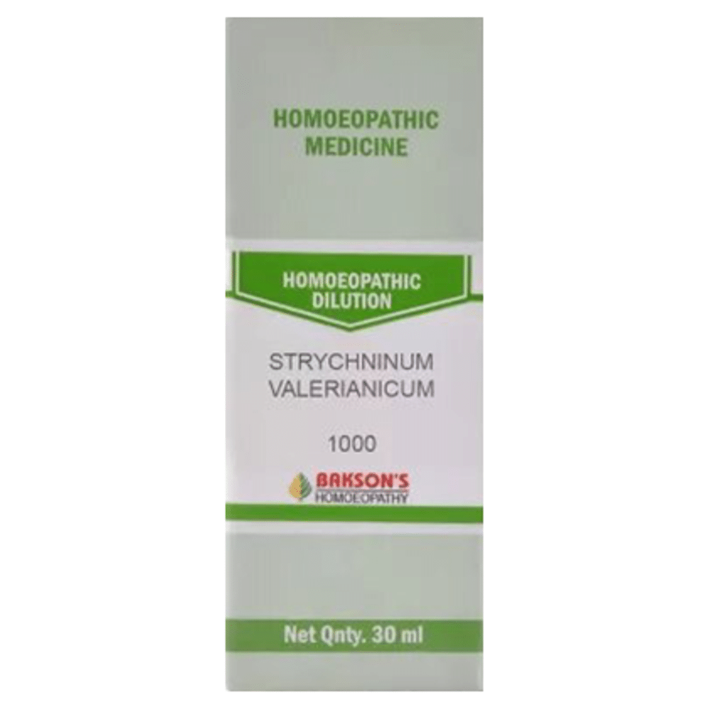 Bakson's Homeopathy Strychninum Valerianicum Dilution 1M Bakson's Homeopathy Strychninum Valerianicum Dilution 1M