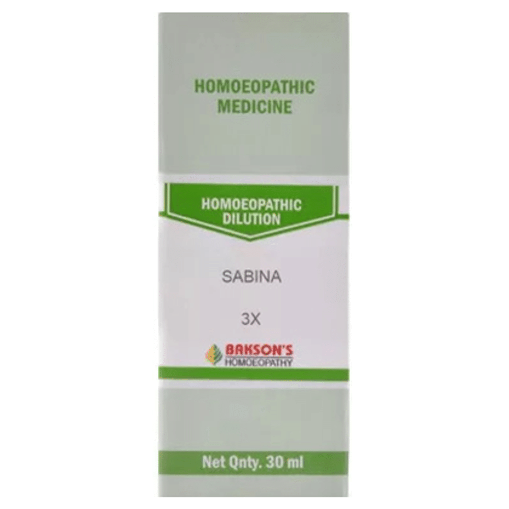 Bakson's Homeopathy Sabina Dilution 3X Bakson's Homeopathy Sabina Dilution 3X