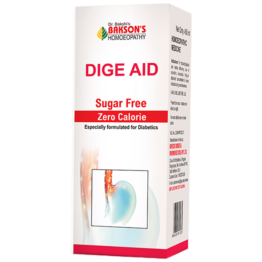 Bakson's Homeopathy Dige Aid Syrup Sugar Free Bakson's Homeopathy Dige Aid Syrup Sugar Free