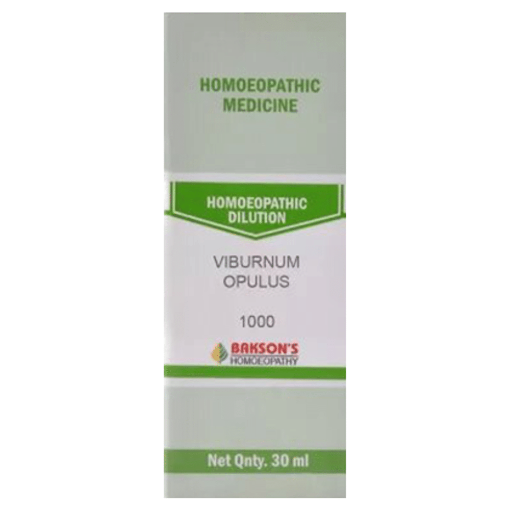 Bakson's Homeopathy Viburnum Opulus Dilution 1000 CH Bakson's Homeopathy Viburnum Opulus Dilution 1000 CH