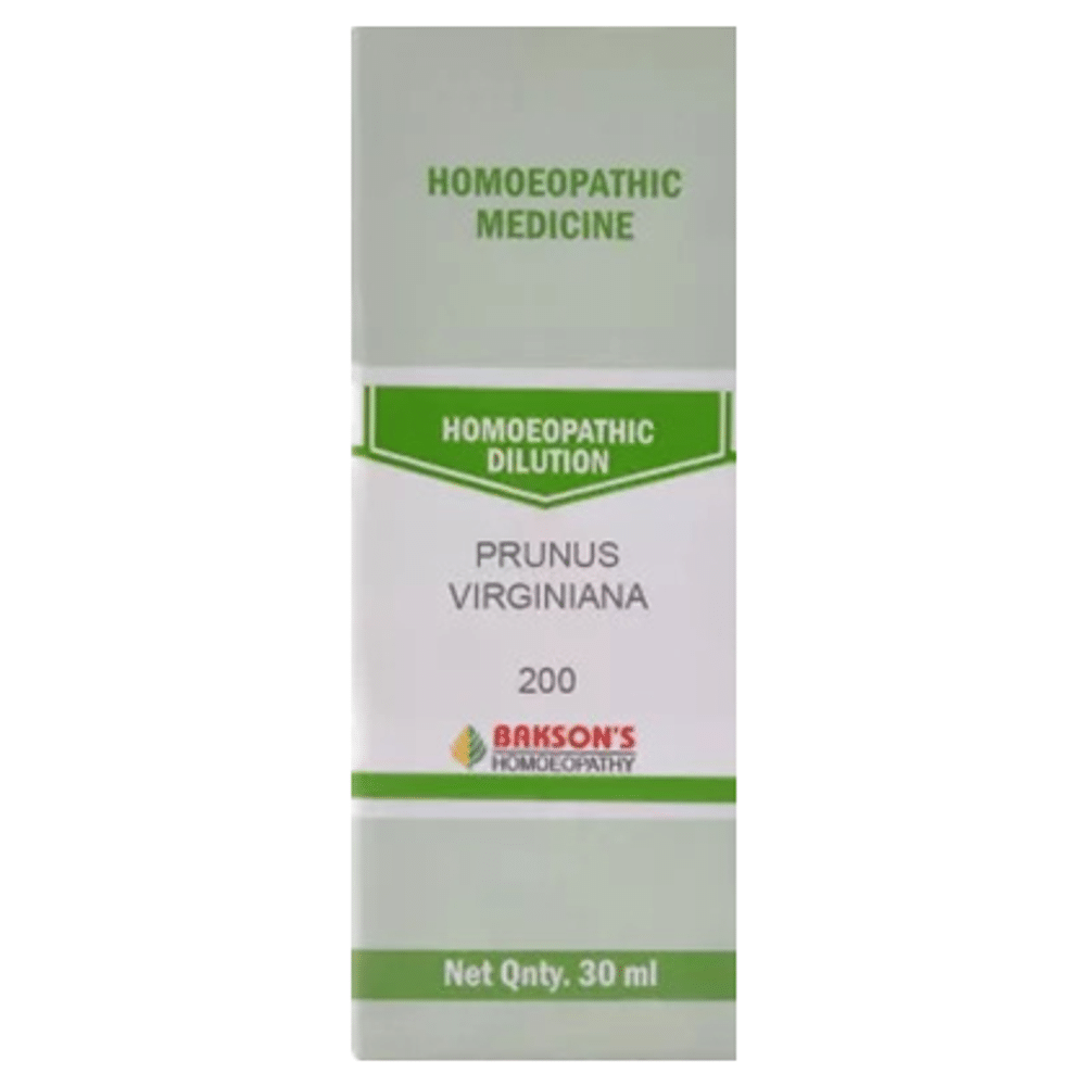 Bakson's Homeopathy Prunus Virginiana Dilution 200 Bakson's Homeopathy Prunus Virginiana Dilution 200