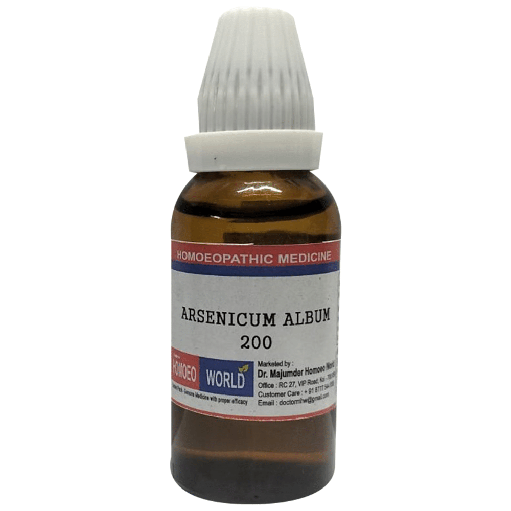 Dr. Majumder Homeo World Arsenicum Album Dilution 200 (30ml Each) Dr. Majumder Homeo World Arsenicum Album Dilution 200 (30ml Each)