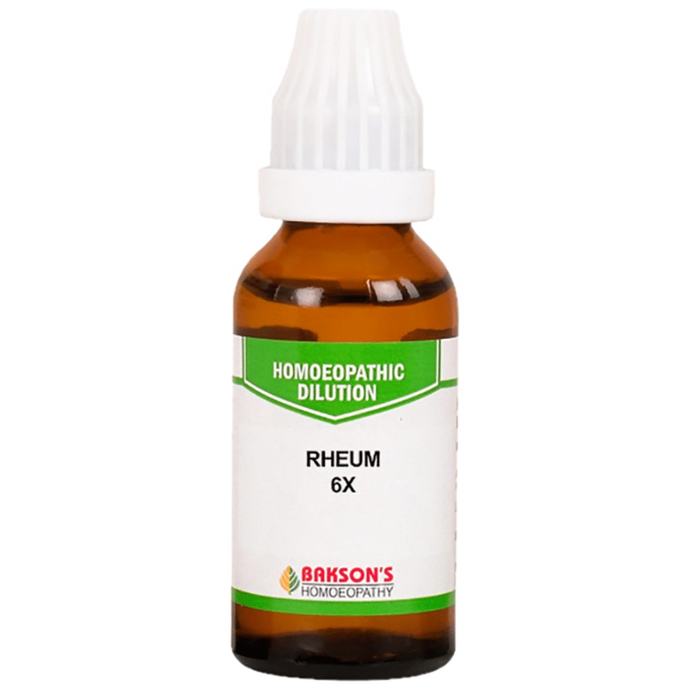 Bakson's Homeopathy Rheum Dilution 6X Bakson's Homeopathy Rheum Dilution 6X