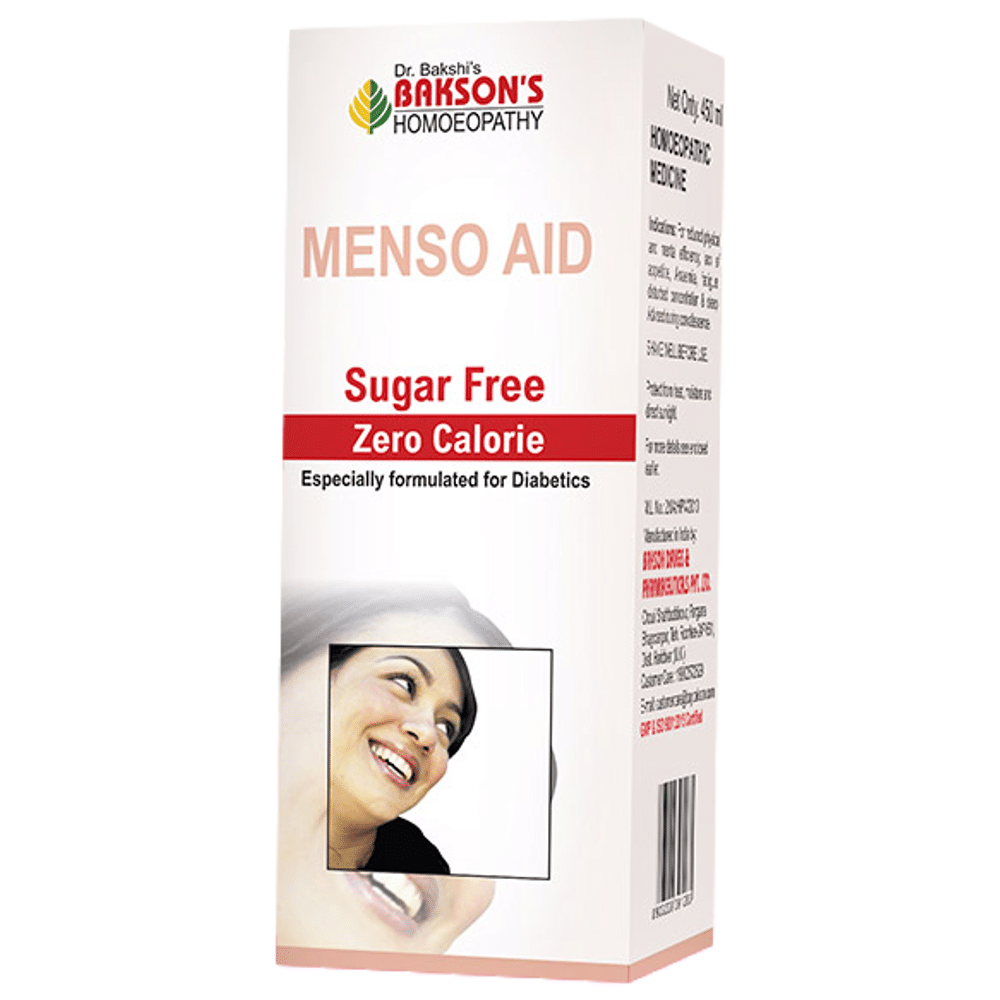 Bakson's Homeopathy Menso Aid Syrup Sugar Free