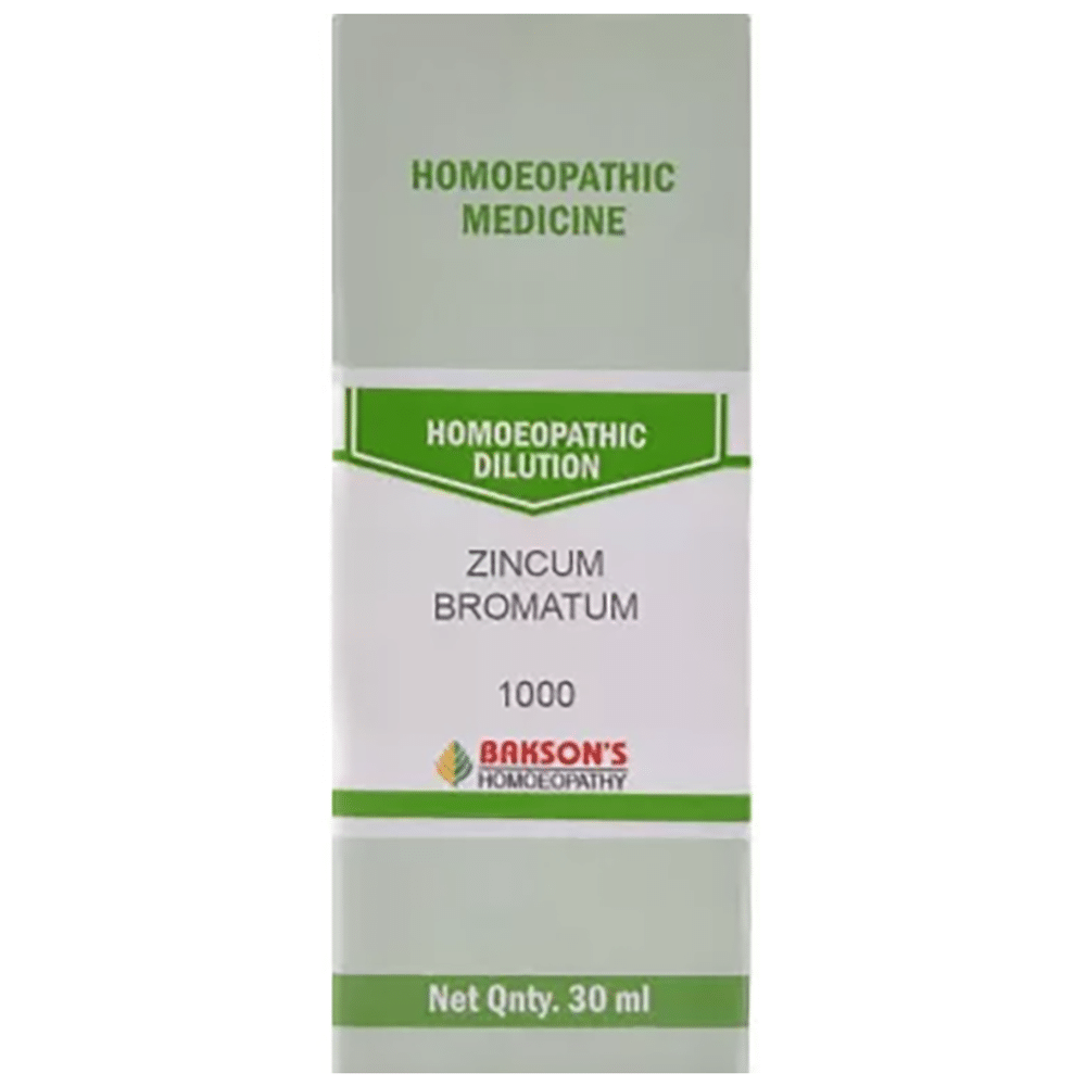 Bakson's Homeopathy Zincum Bromatum Dilution 1000 CH Bakson's Homeopathy Zincum Bromatum Dilution 1000 CH