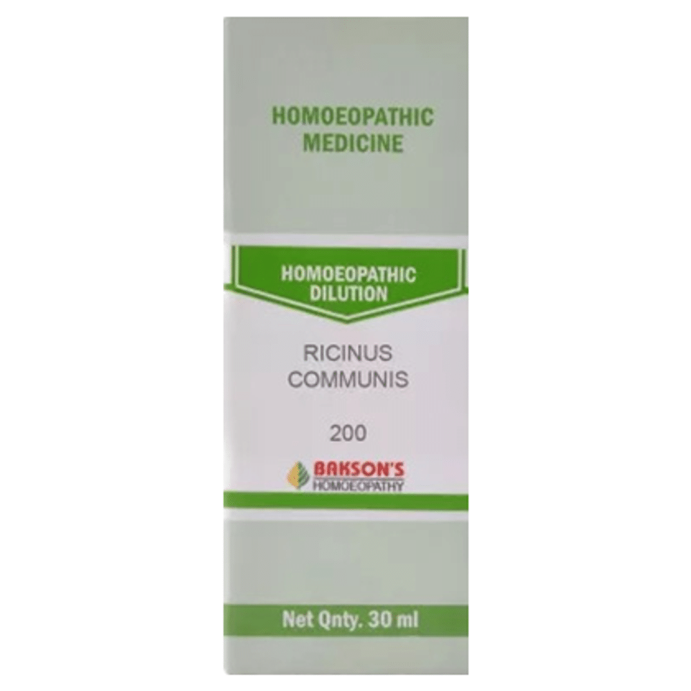 Bakson's Homeopathy Ricinus Communis Dilution 200 Bakson's Homeopathy Ricinus Communis Dilution 200
