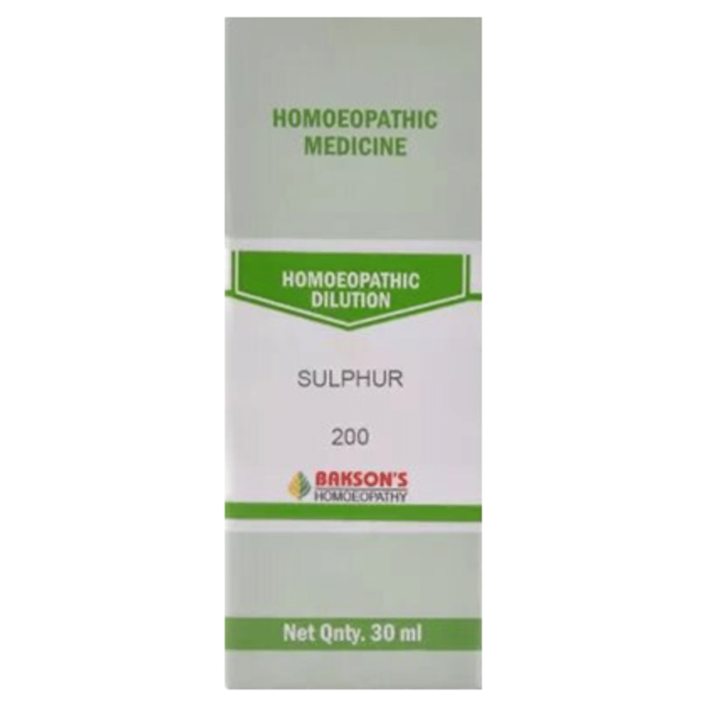 Bakson's Homeopathy Sulphur Dilution 200 Bakson's Homeopathy Sulphur Dilution 200
