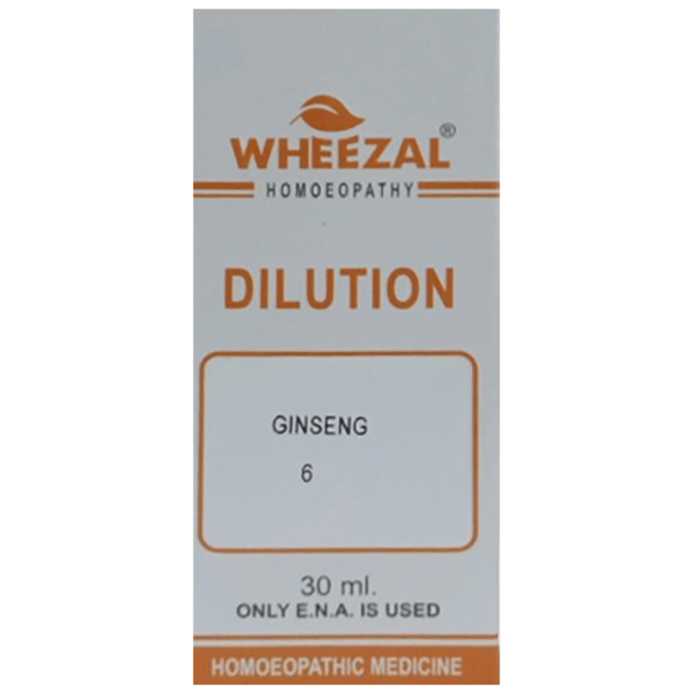 Wheezal Ginseng Dilution 6 Wheezal Ginseng Dilution 6