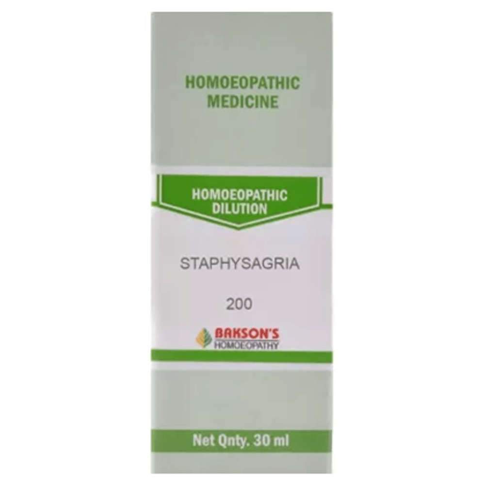 Bakson's Homeopathy Staphysagria Dilution 200 Bakson's Homeopathy Staphysagria Dilution 200