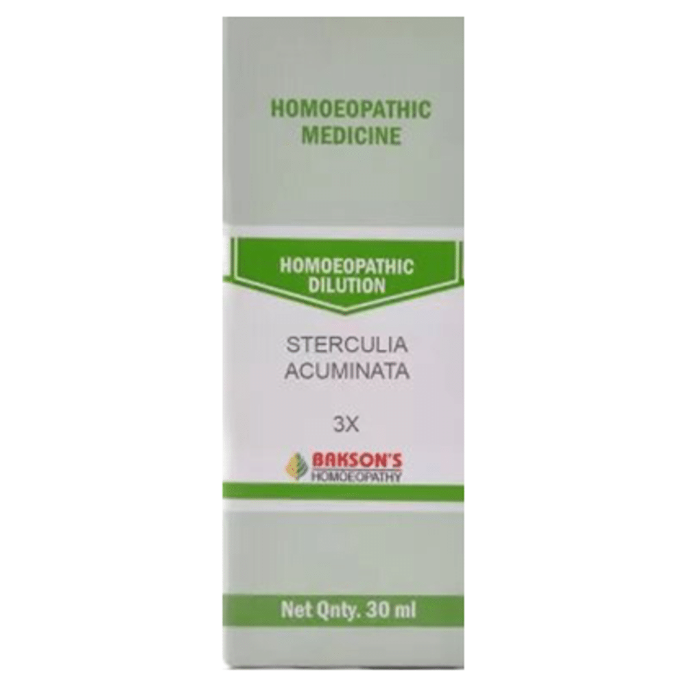 Bakson's Homeopathy Sterculia Acuminata Dilution 3X Bakson's Homeopathy Sterculia Acuminata Dilution 3X