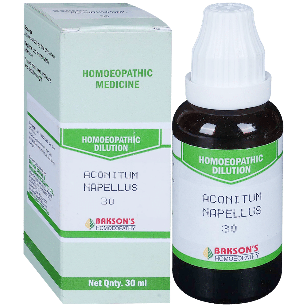 Bakson's Homeopathy Aconitum Napellus Dilution 30 Bakson's Homeopathy Aconitum Napellus Dilution 30