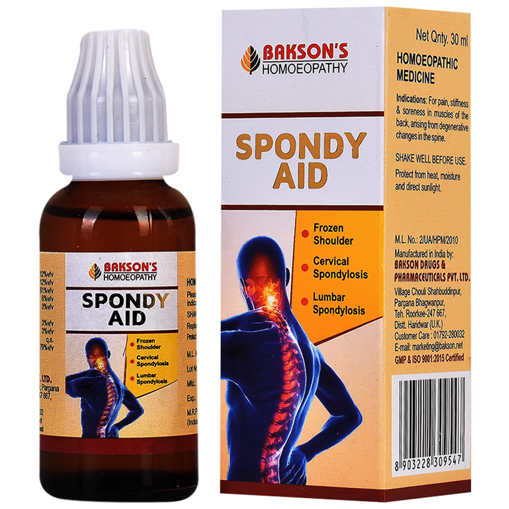 Bakson's Homeopathy Spondy Aid Drop Bakson's Homeopathy Spondy Aid Drop