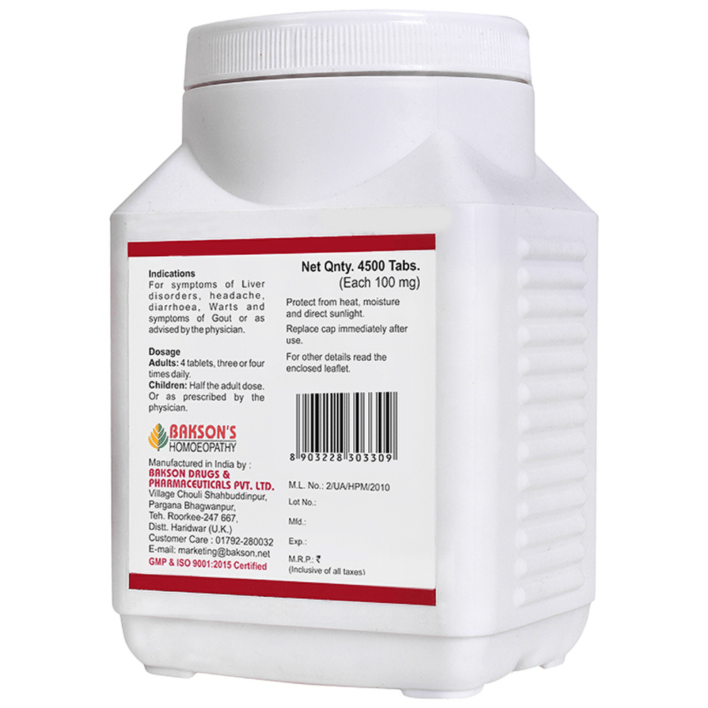 Bakson's Homeopathy Natrum Sulphuricum Biochemic Tablet 30X Bakson's Homeopathy Natrum Sulphuricum Biochemic Tablet 30X