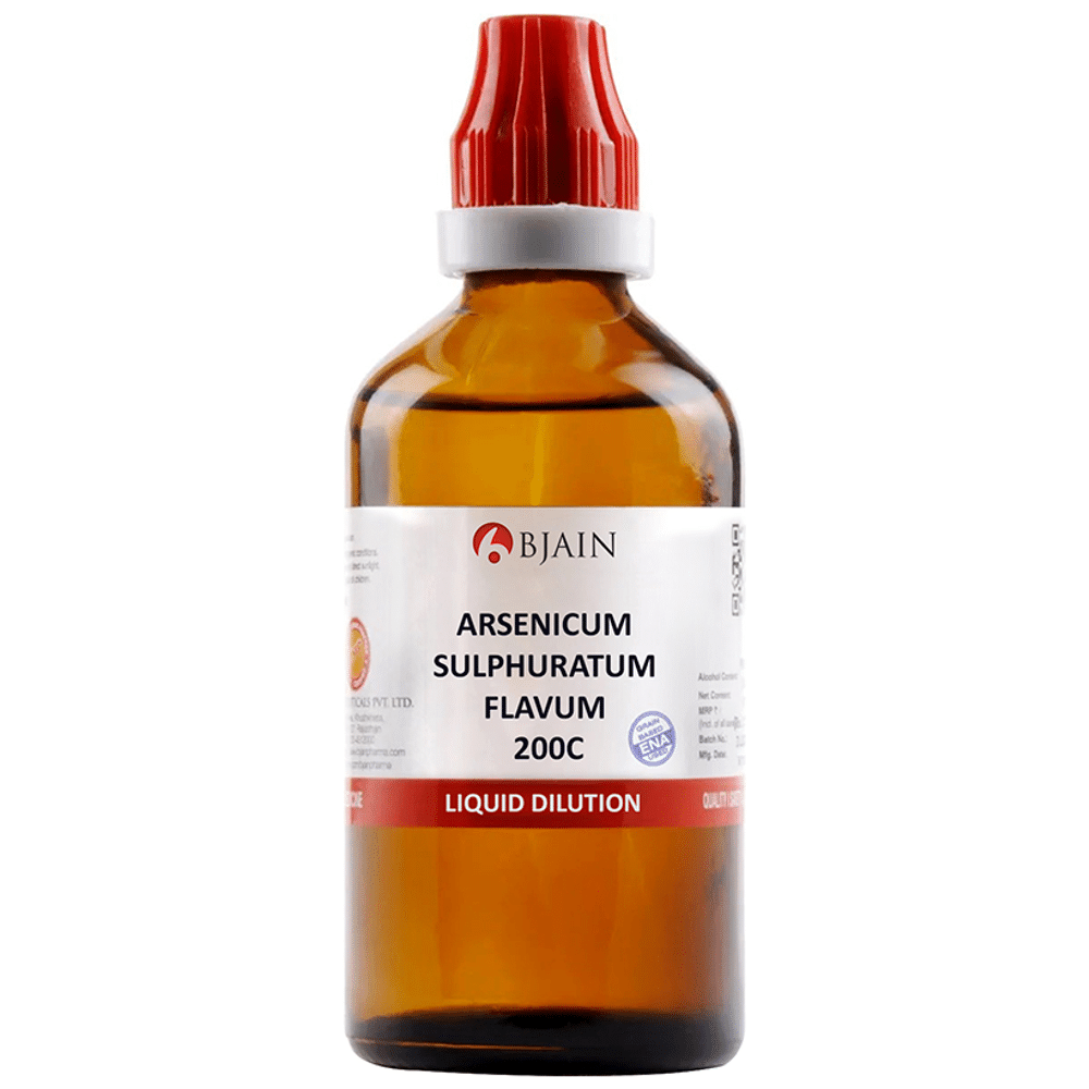 Bjain Arsenicum Sulphuratum Flavum Dilution 200C Bjain Arsenicum Sulphuratum Flavum Dilution 200C