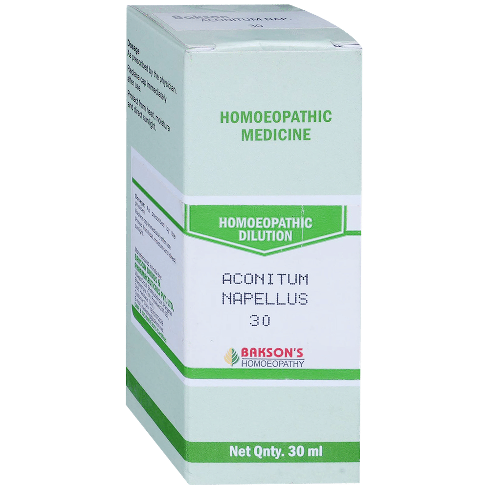 Bakson's Homeopathy Aconitum Napellus Dilution 30 Bakson's Homeopathy Aconitum Napellus Dilution 30