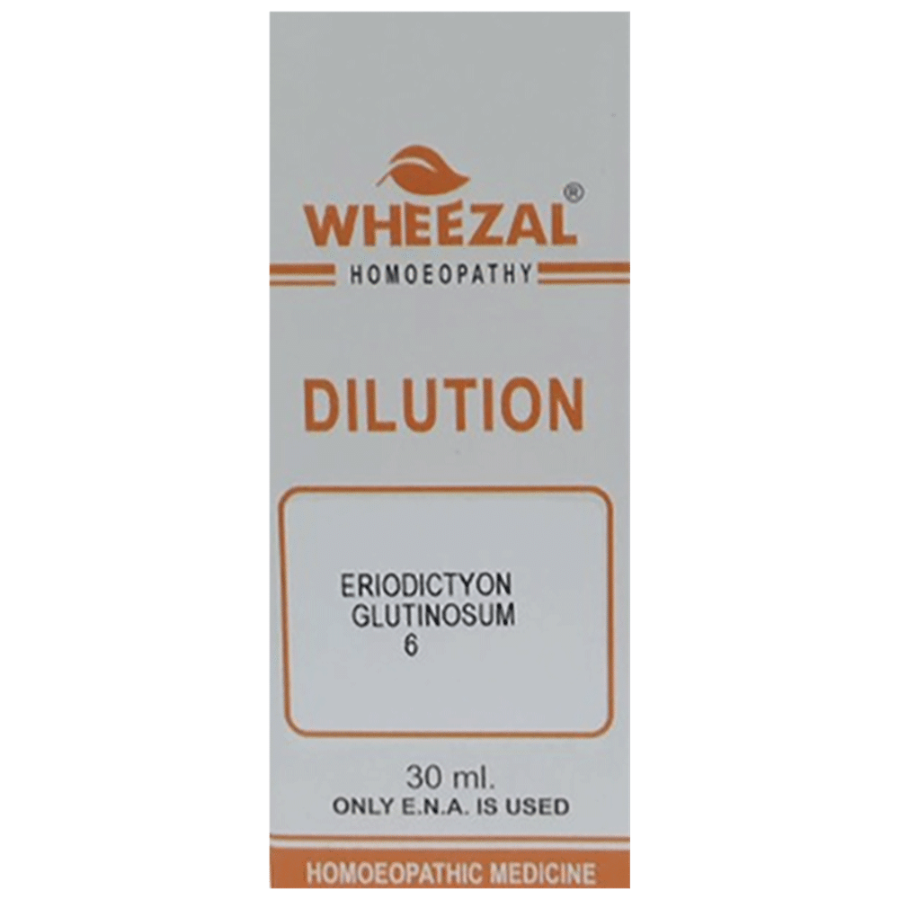 Wheezal Eriodictyon Glutinosum Dilution 6 Wheezal Eriodictyon Glutinosum Dilution 6