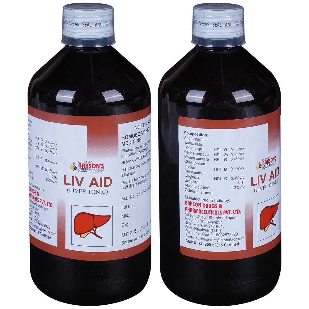 Bakson's Homeopathy Liv Aid Liver Tonic