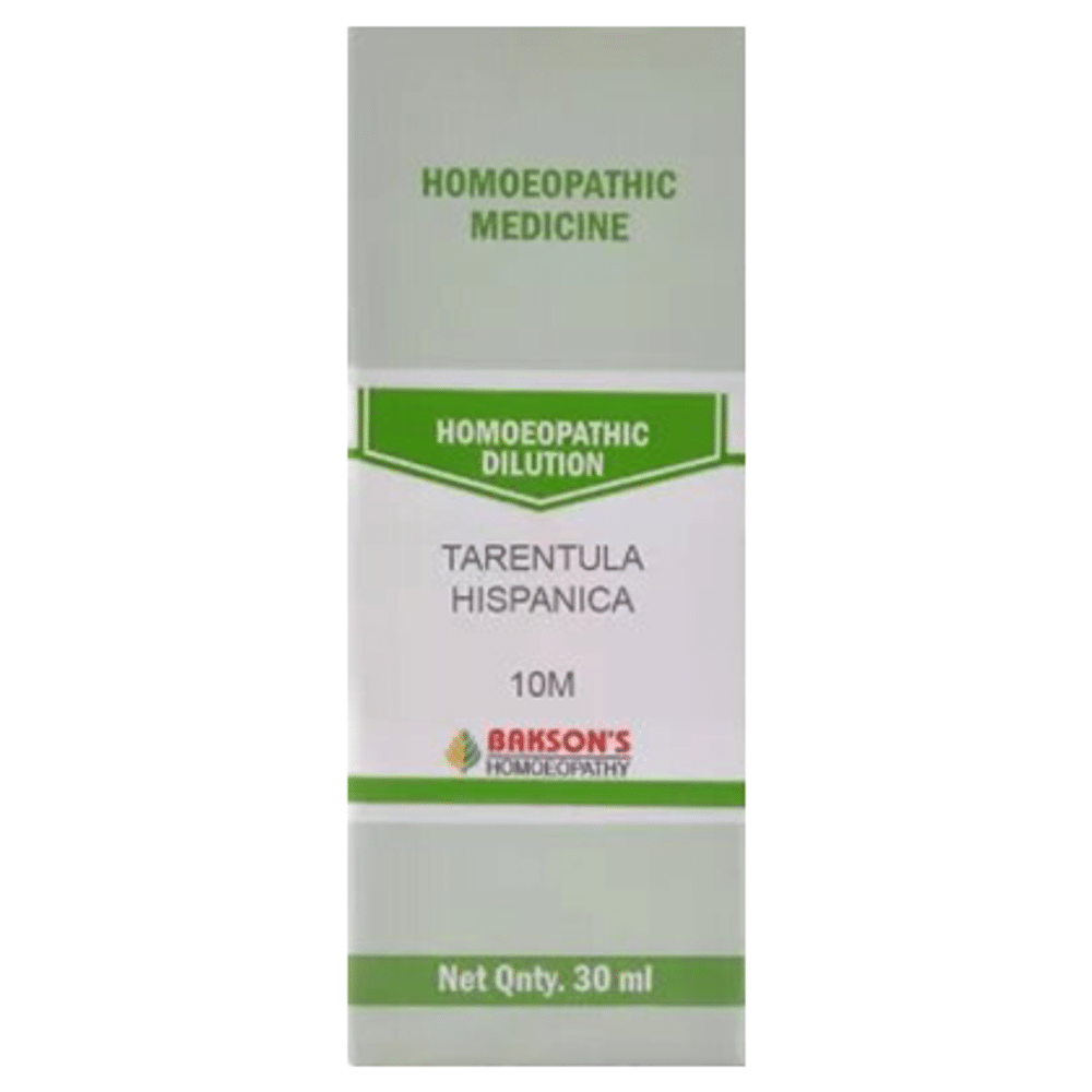 Bakson's Homeopathy Tarentula Hispanica Dilution 10M Bakson's Homeopathy Tarentula Hispanica Dilution 10M