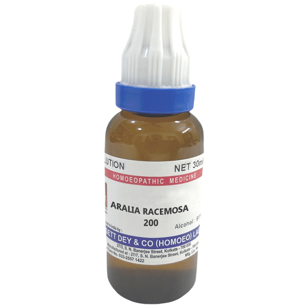 Sett Dey Aralia Racemosa Dilution 200 Sett Dey Aralia Racemosa Dilution 200