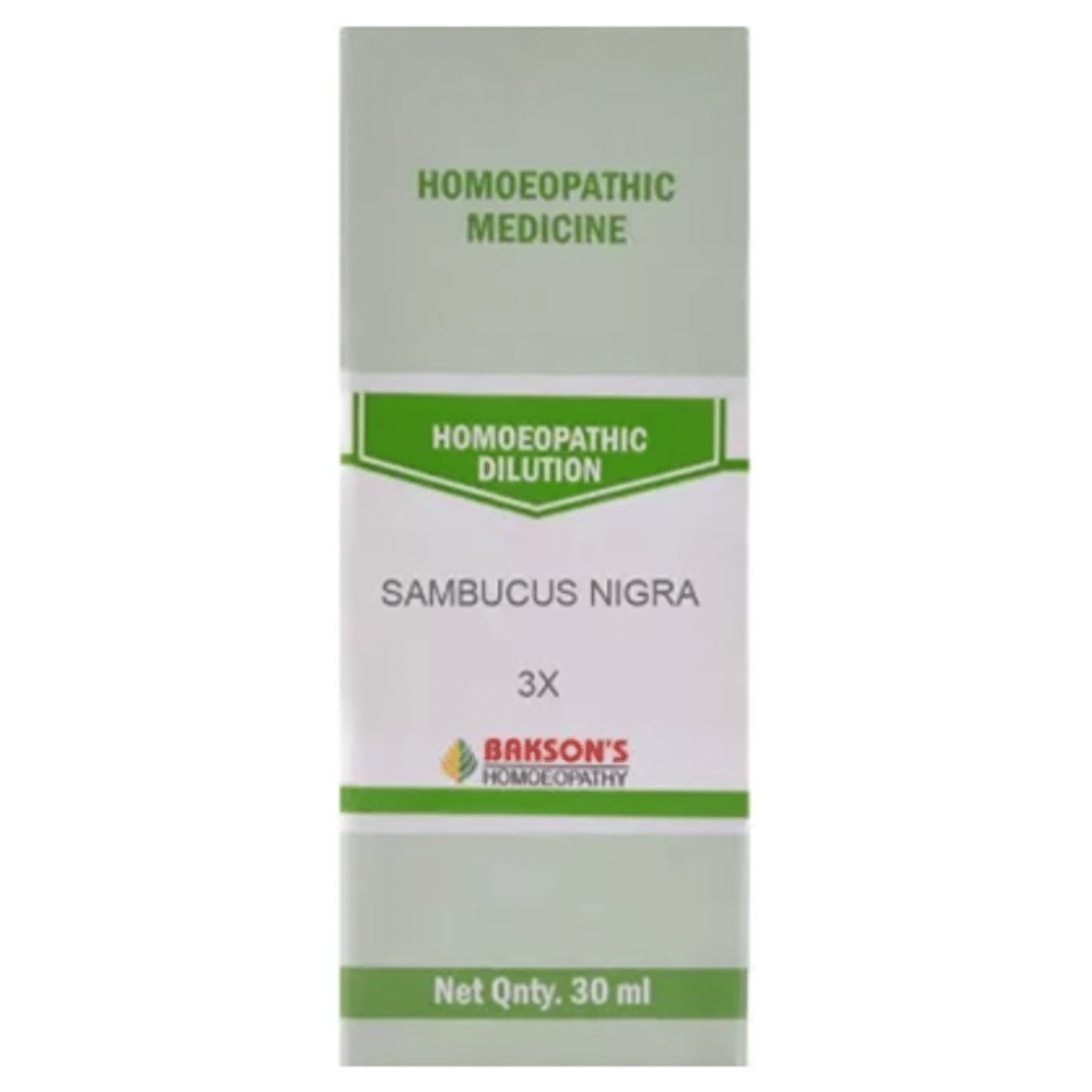 Bakson's Homeopathy Sambucus Nigra Dilution 3X Bakson's Homeopathy Sambucus Nigra Dilution 3X