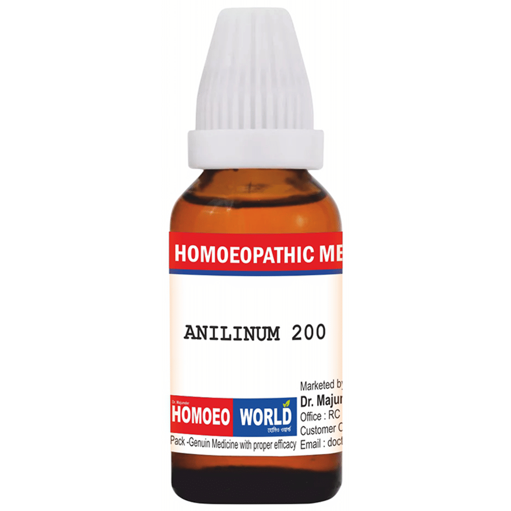Dr. Majumder Homeo World Anilinum Dilution (30 ml Each) 200 CH Dr. Majumder Homeo World Anilinum Dilution (30 ml Each) 200 CH