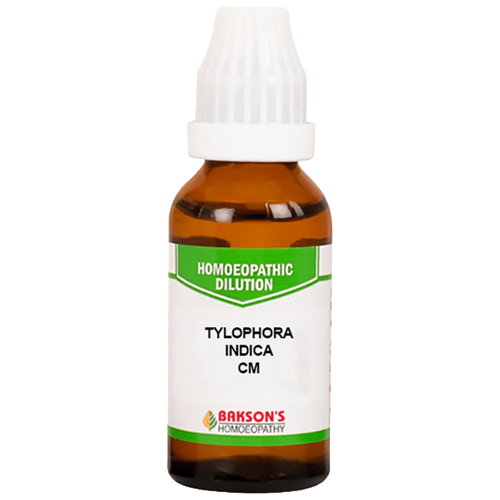 Bakson's Homeopathy Tylophora Indica Dilution CM Bakson's Homeopathy Tylophora Indica Dilution CM