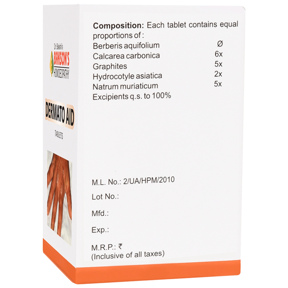 Bakson's Homeopathy Dermato Aid Tablet Bakson's Homeopathy Dermato Aid Tablet
