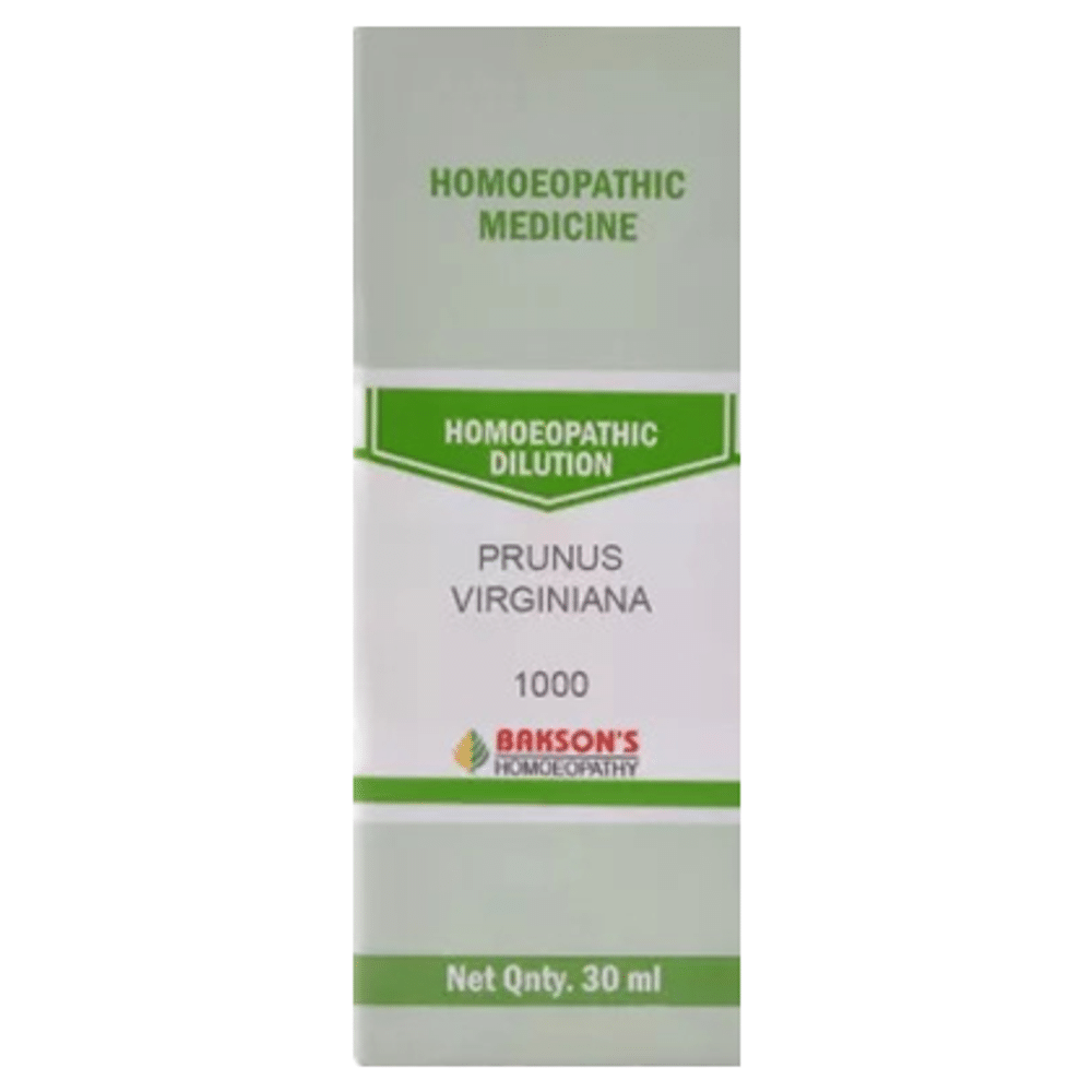 Bakson's Homeopathy Prunus Virginiana Dilution 1000 CH Bakson's Homeopathy Prunus Virginiana Dilution 1000 CH