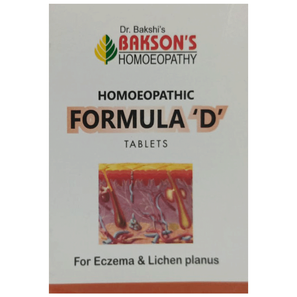 Bakson's Homeopathy Homoeopathic Formula 'D' Tablet