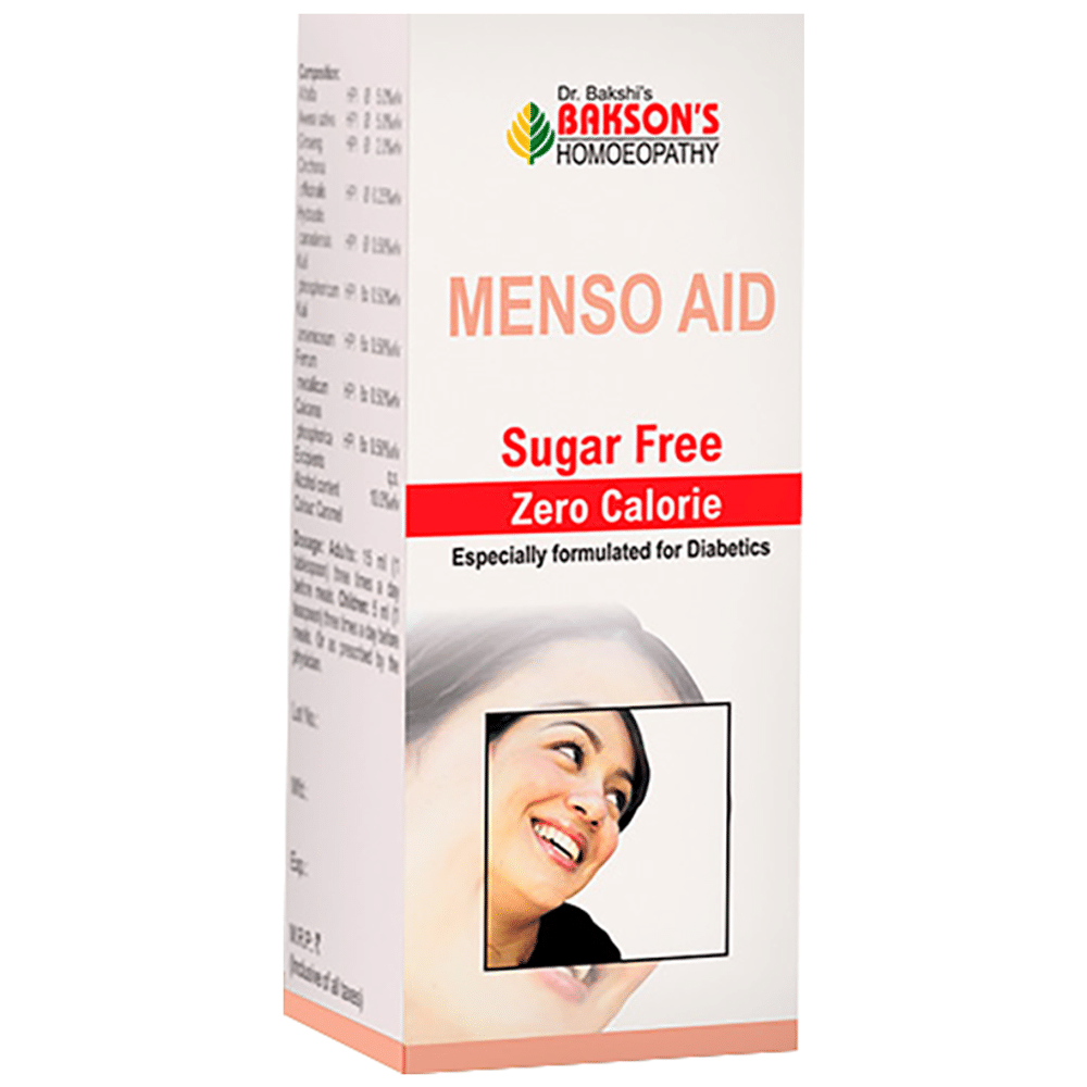 Bakson's Homeopathy Menso Aid Syrup Sugar Free