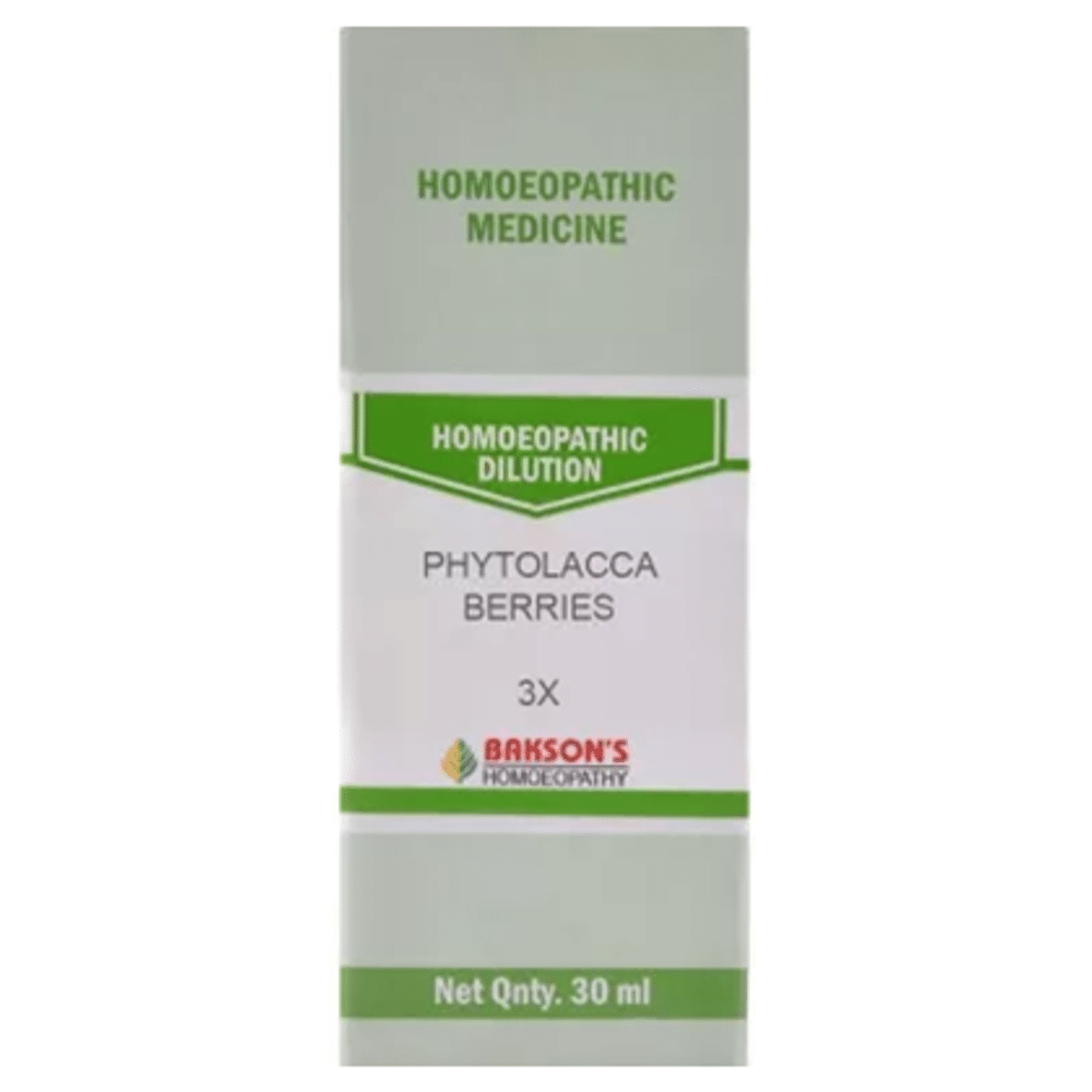 Bakson's Homeopathy Phytolacca Berries Dilution 3X Bakson's Homeopathy Phytolacca Berries Dilution 3X