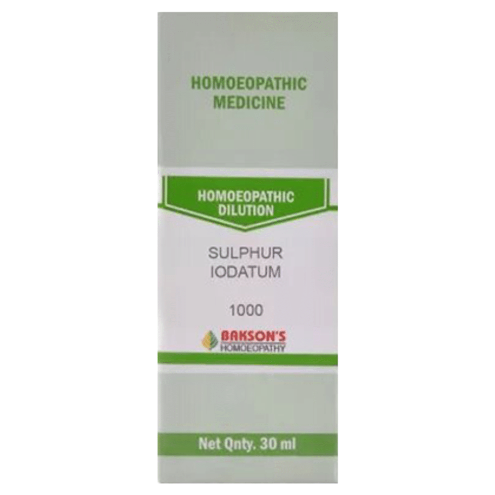 Bakson's Homeopathy Sulphur Iodatum Dilution 1M Bakson's Homeopathy Sulphur Iodatum Dilution 1M