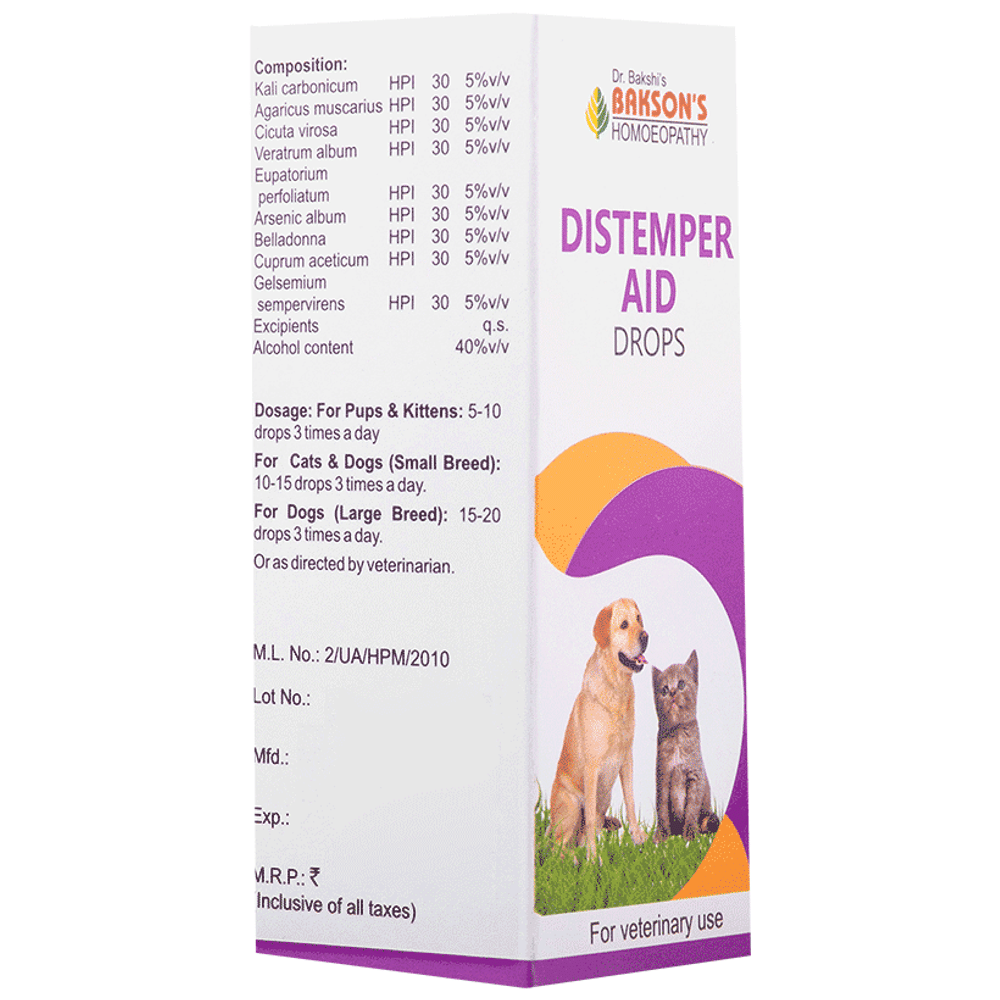 Bakson's Homeopathy Distemper Aid Drop Bakson's Homeopathy Distemper Aid Drop
