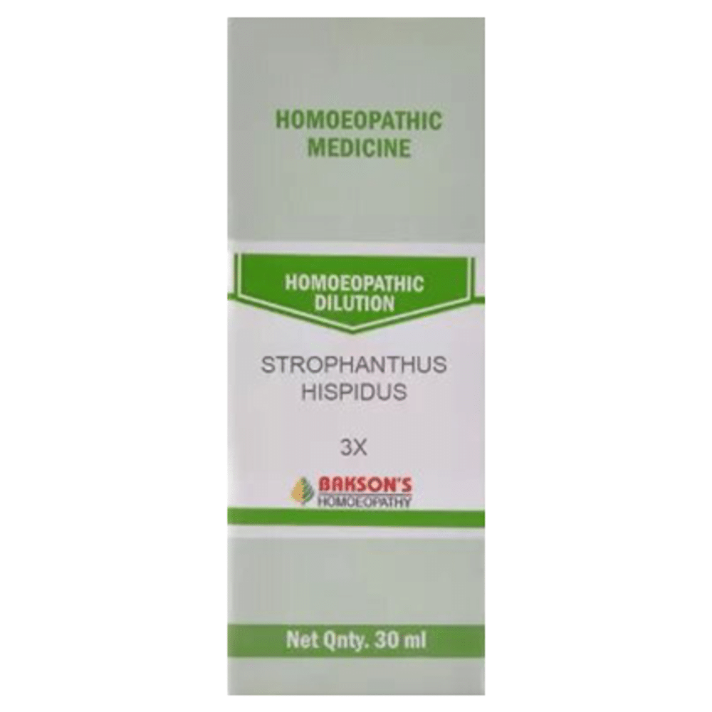 Bakson's Homeopathy Strophanthus Hispidus Dilution 3X Bakson's Homeopathy Strophanthus Hispidus Dilution 3X