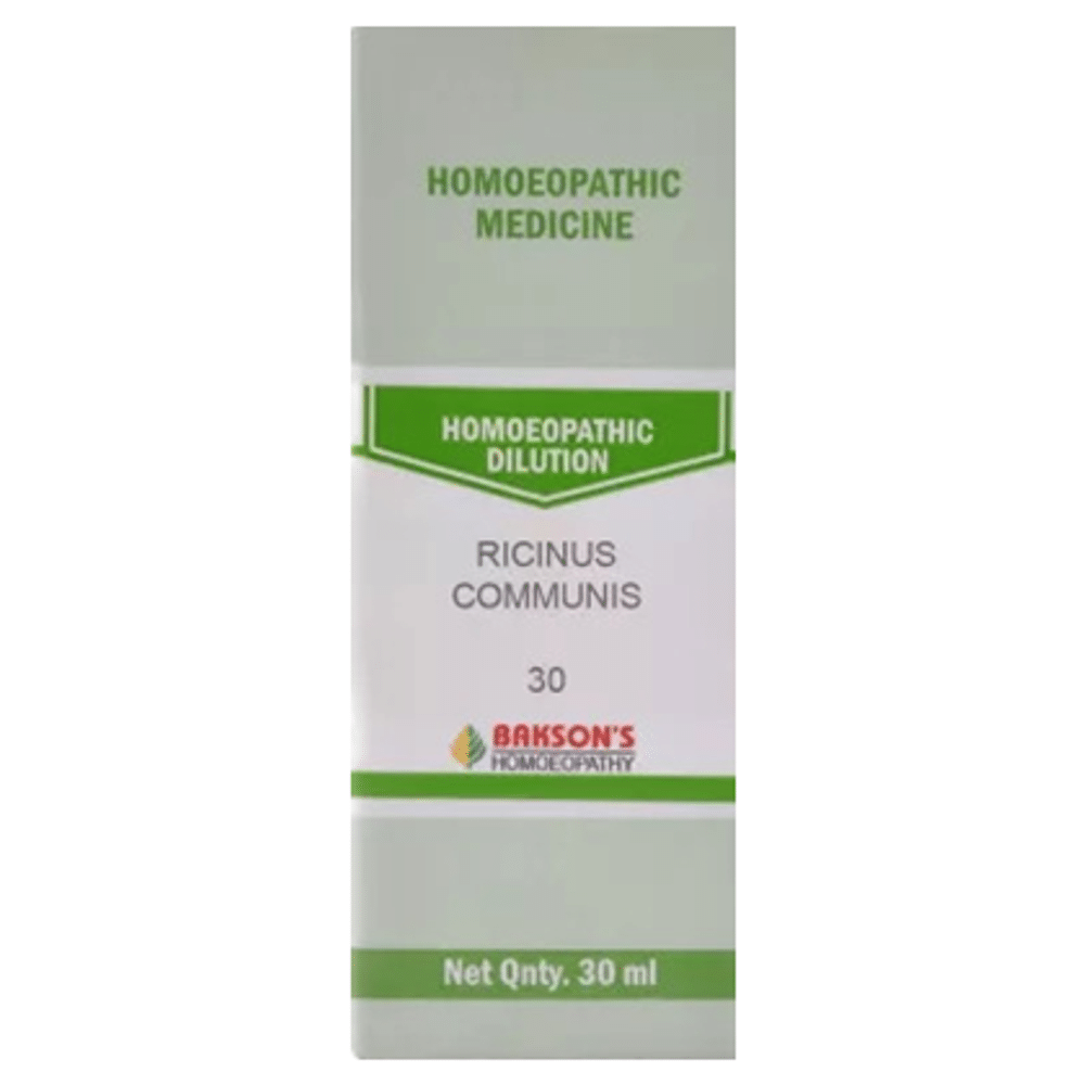 Bakson's Homeopathy Ricinus Communis Dilution 30 Bakson's Homeopathy Ricinus Communis Dilution 30