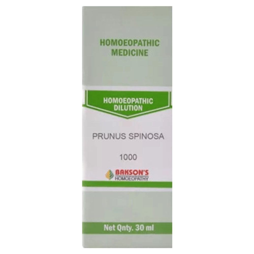 Bakson's Homeopathy Prunus Spinosa Dilution 1000 CH Bakson's Homeopathy Prunus Spinosa Dilution 1000 CH