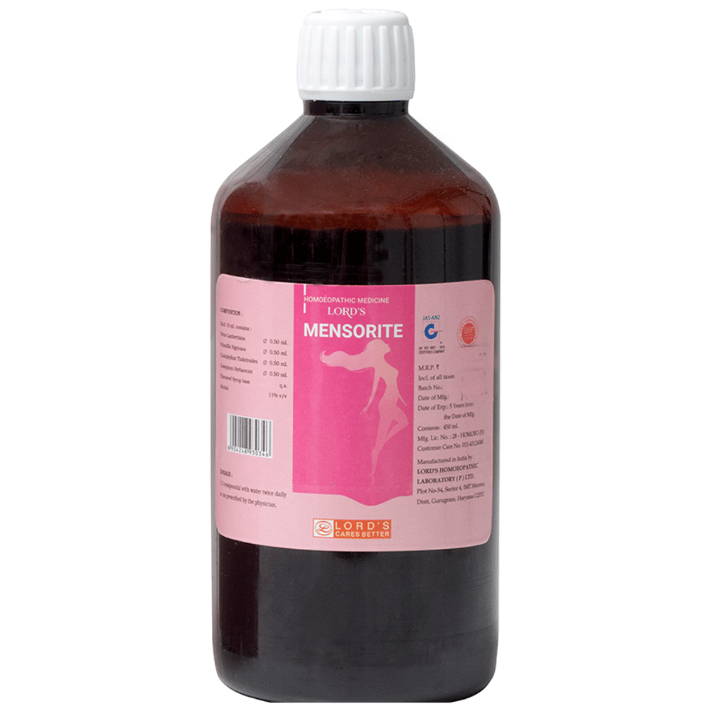 Lord's Mensorite Syrup Lord's Mensorite Syrup