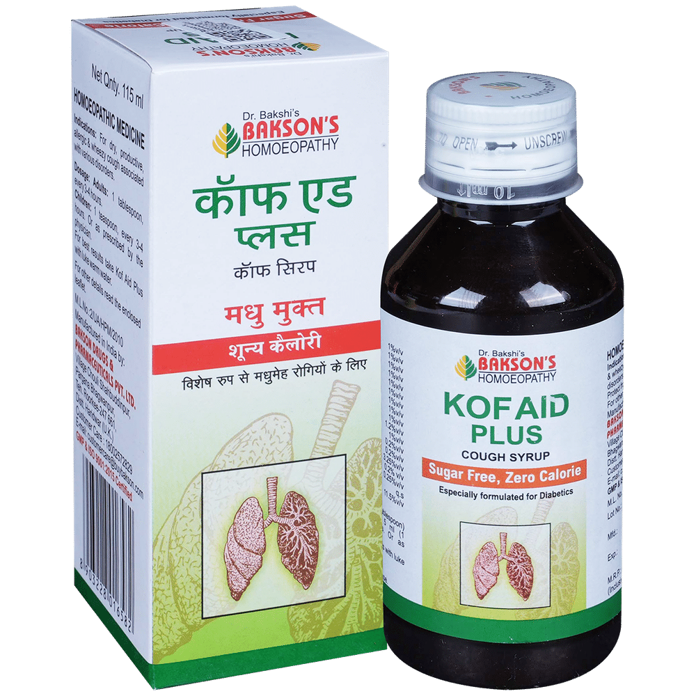 Bakson's Homeopathy Kof Aid Plus Cough Syrup Sugar Free Bakson's Homeopathy Kof Aid Plus Cough Syrup Sugar Free