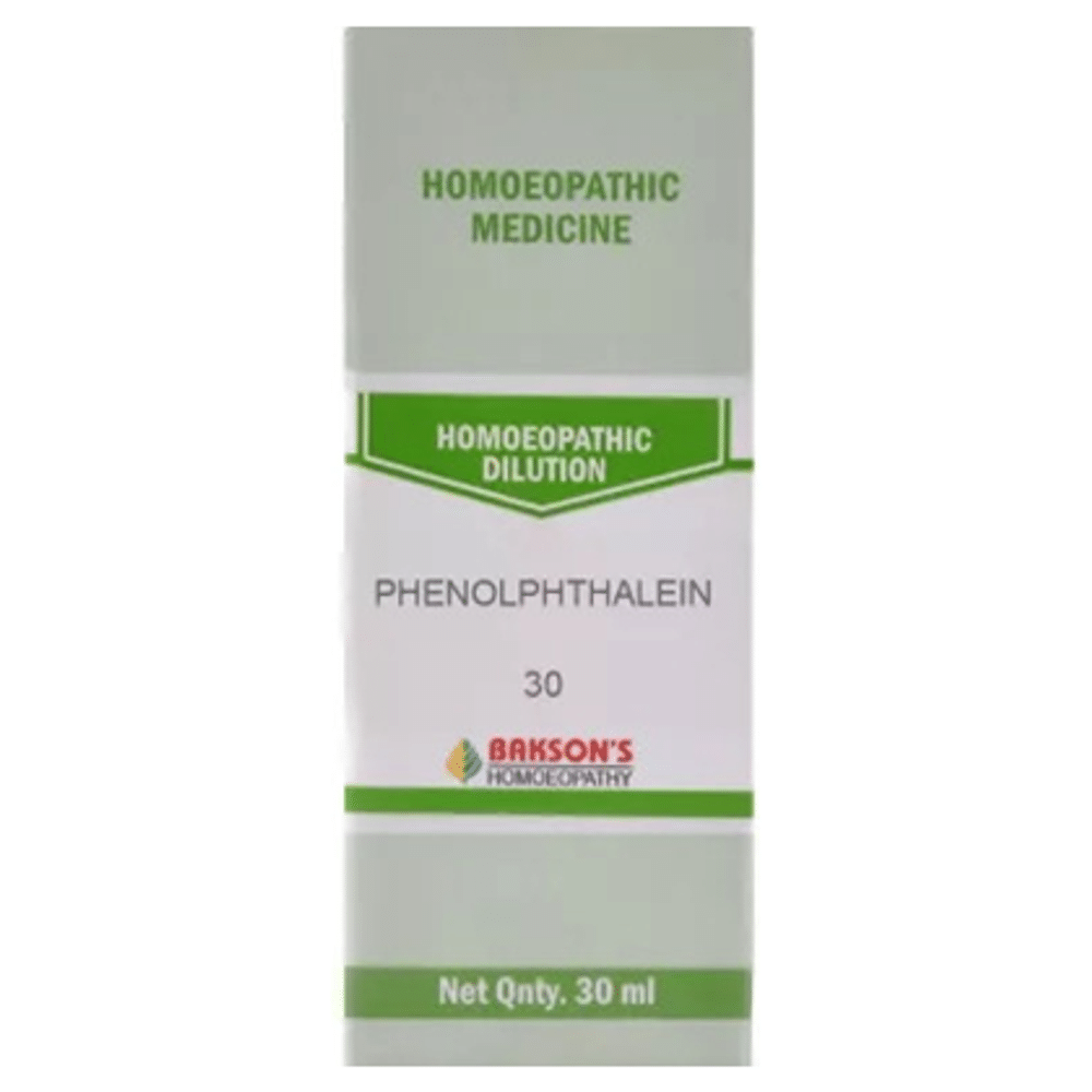 Bakson's Homeopathy Phenolphthalein Dilution 30 Bakson's Homeopathy Phenolphthalein Dilution 30
